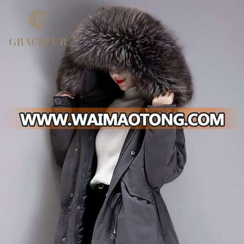 Special custom women winter down coat long with real fur hood new arrivel wholesale from China